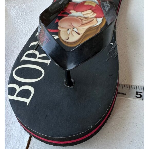 Disney's Snow White Born Grumpy Character Flip Flops Adult Unisex Size L (11/12) - Picture 8 of 12